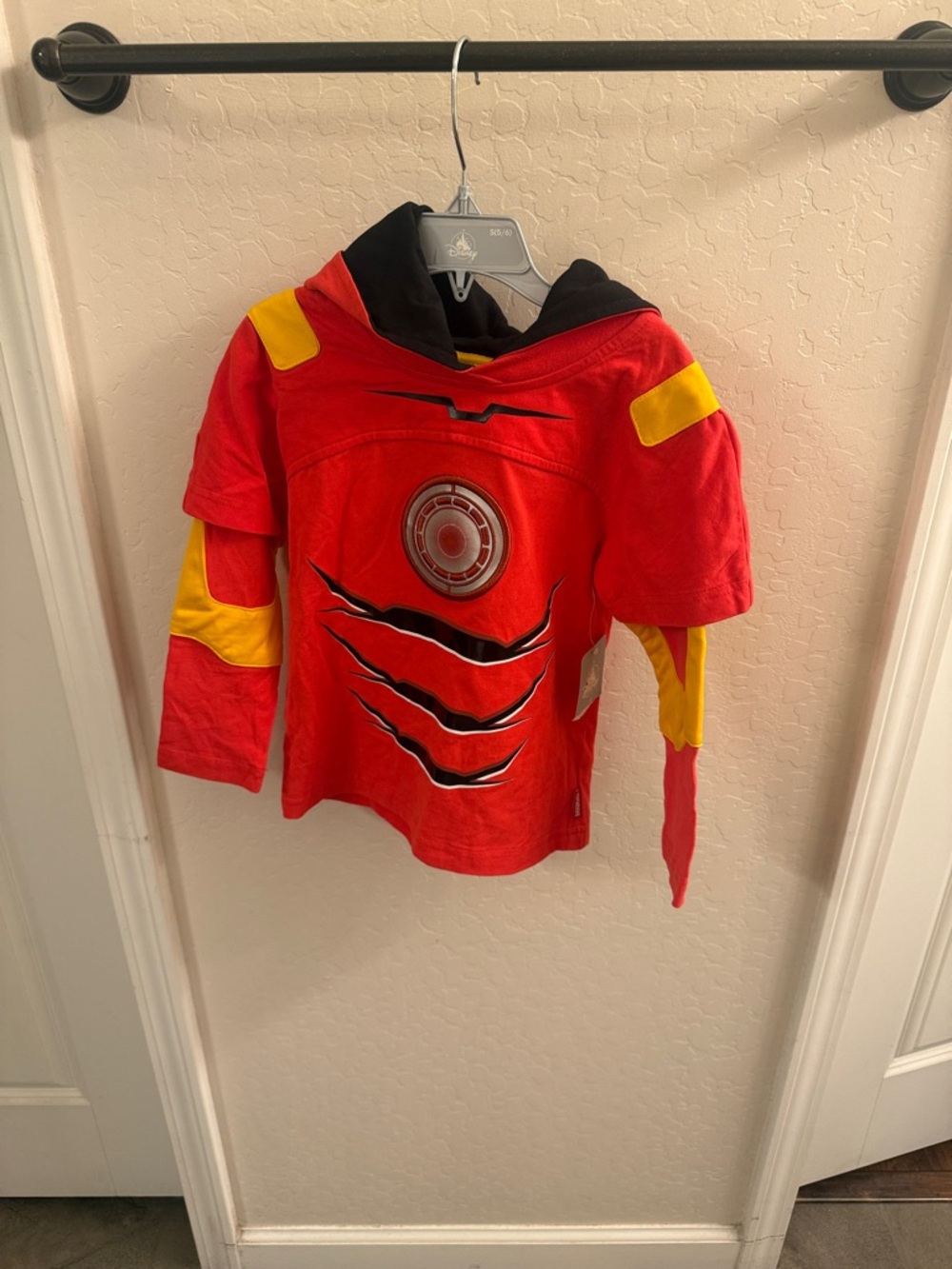 Disney Red and Yellow Iron Hero Hooded Pullover